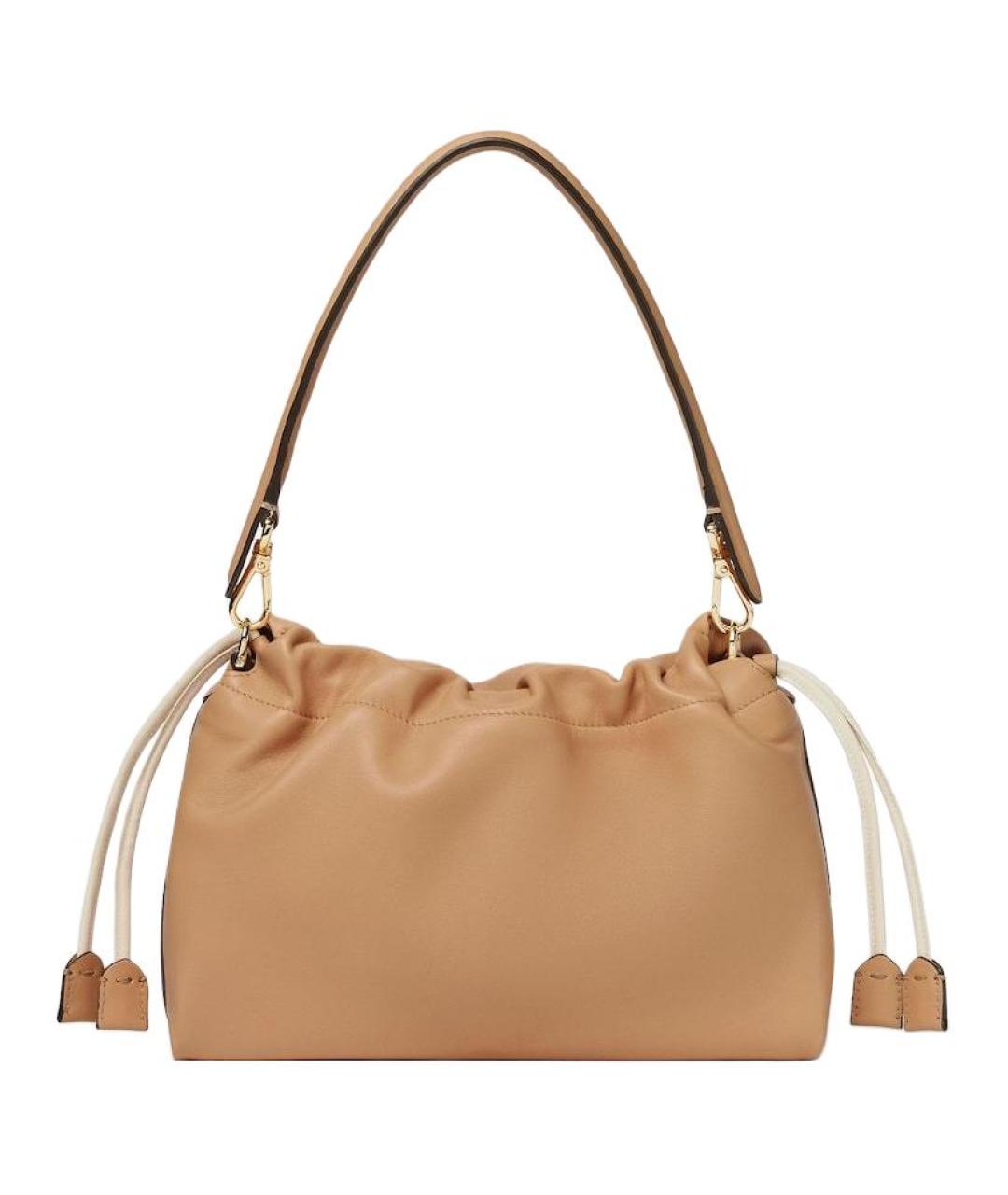 FENDI Коричневая кожаная сумка через плечо, фото 3