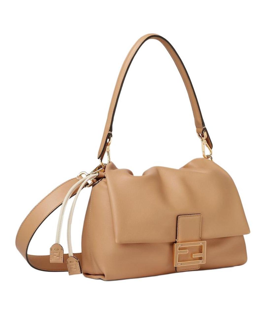 FENDI Коричневая кожаная сумка через плечо, фото 2