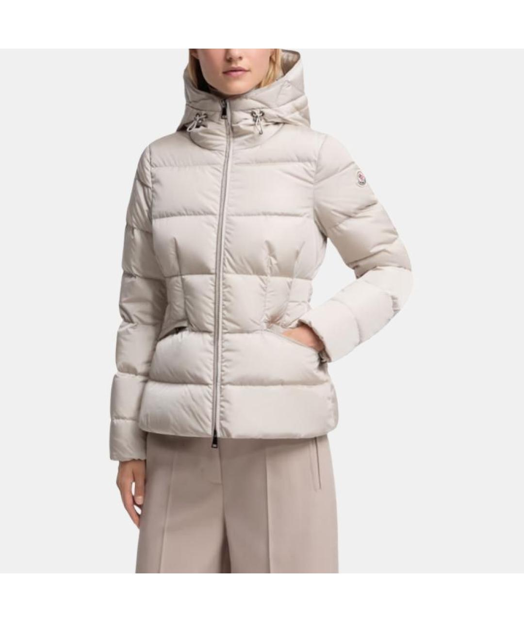 MONCLER Бежевый пуховик, фото 4