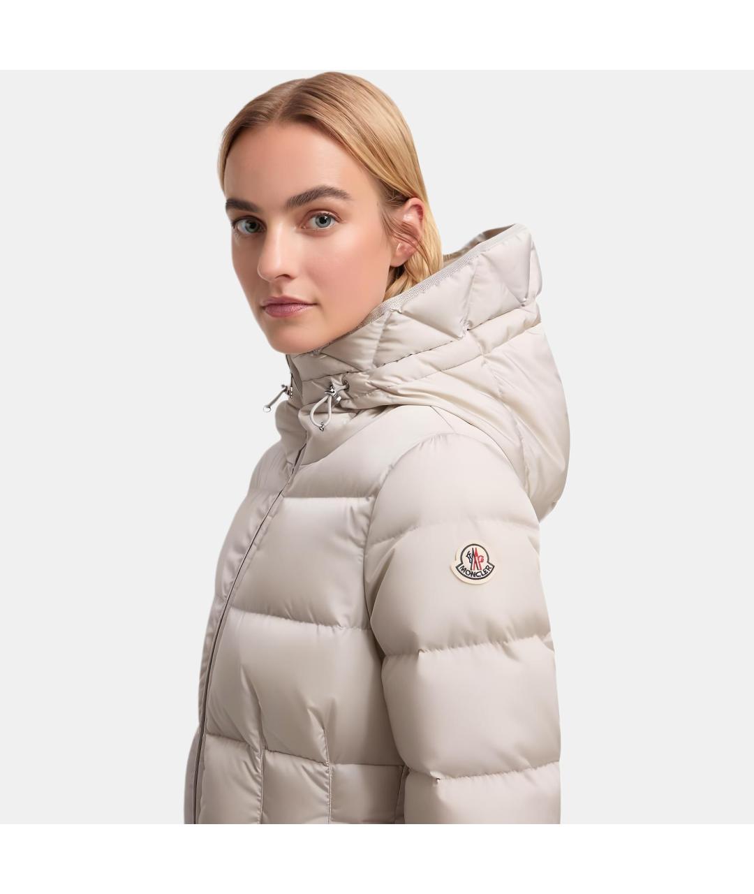 MONCLER Бежевый пуховик, фото 3