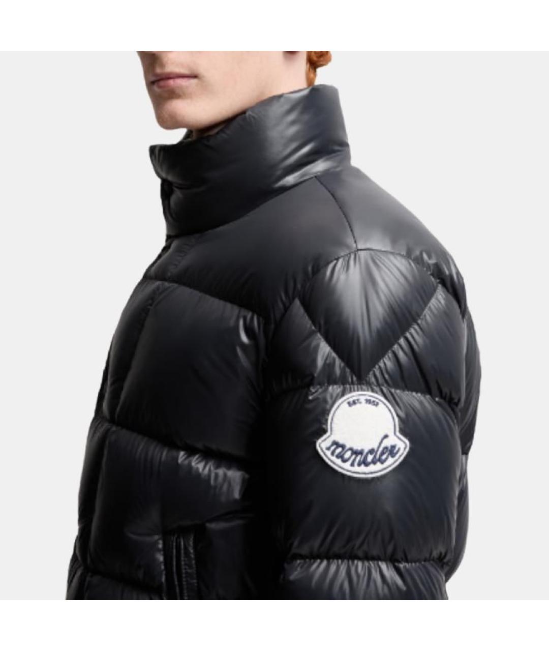 MONCLER Черный пуховик, фото 5