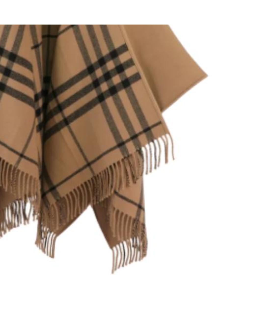 BURBERRY Бежевый шерстяной платок, фото 2