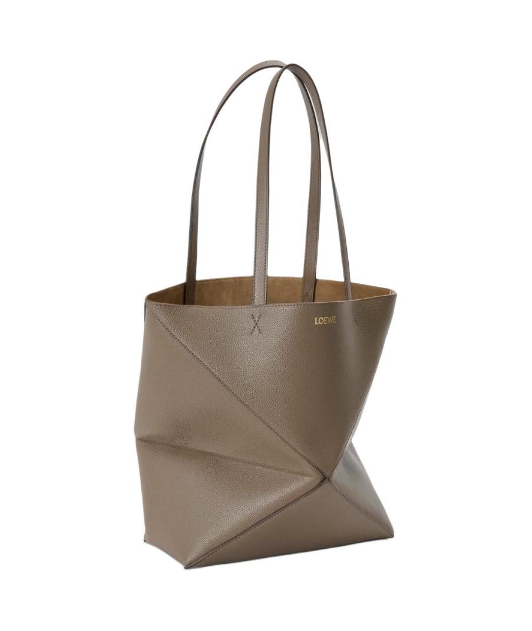 LOEWE Коричневая кожаная сумка через плечо, фото 2