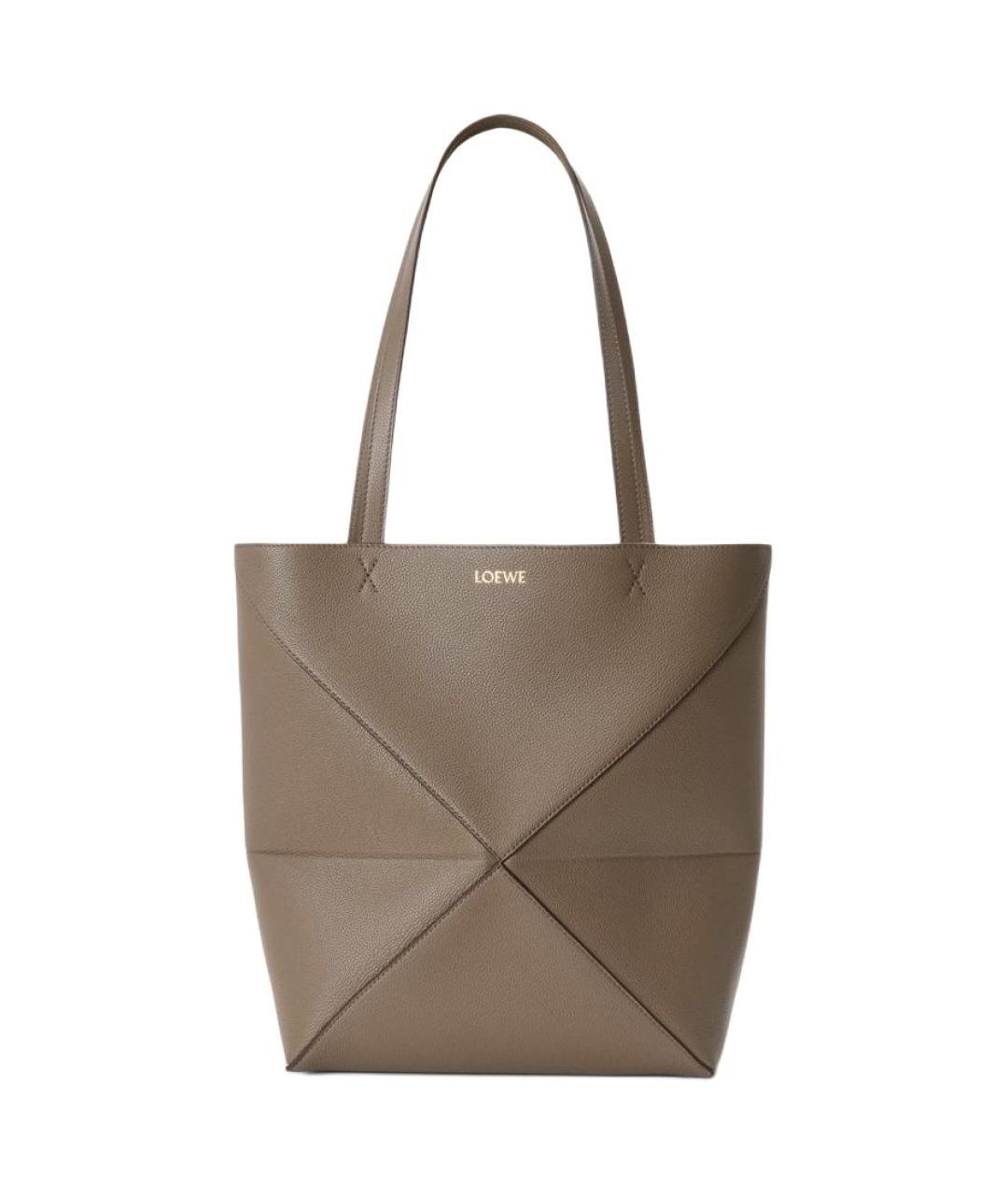 LOEWE Коричневая кожаная сумка через плечо, фото 1