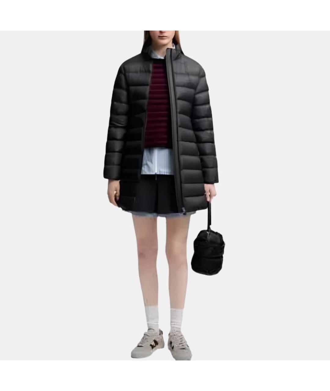 MONCLER Черный пуховик, фото 2