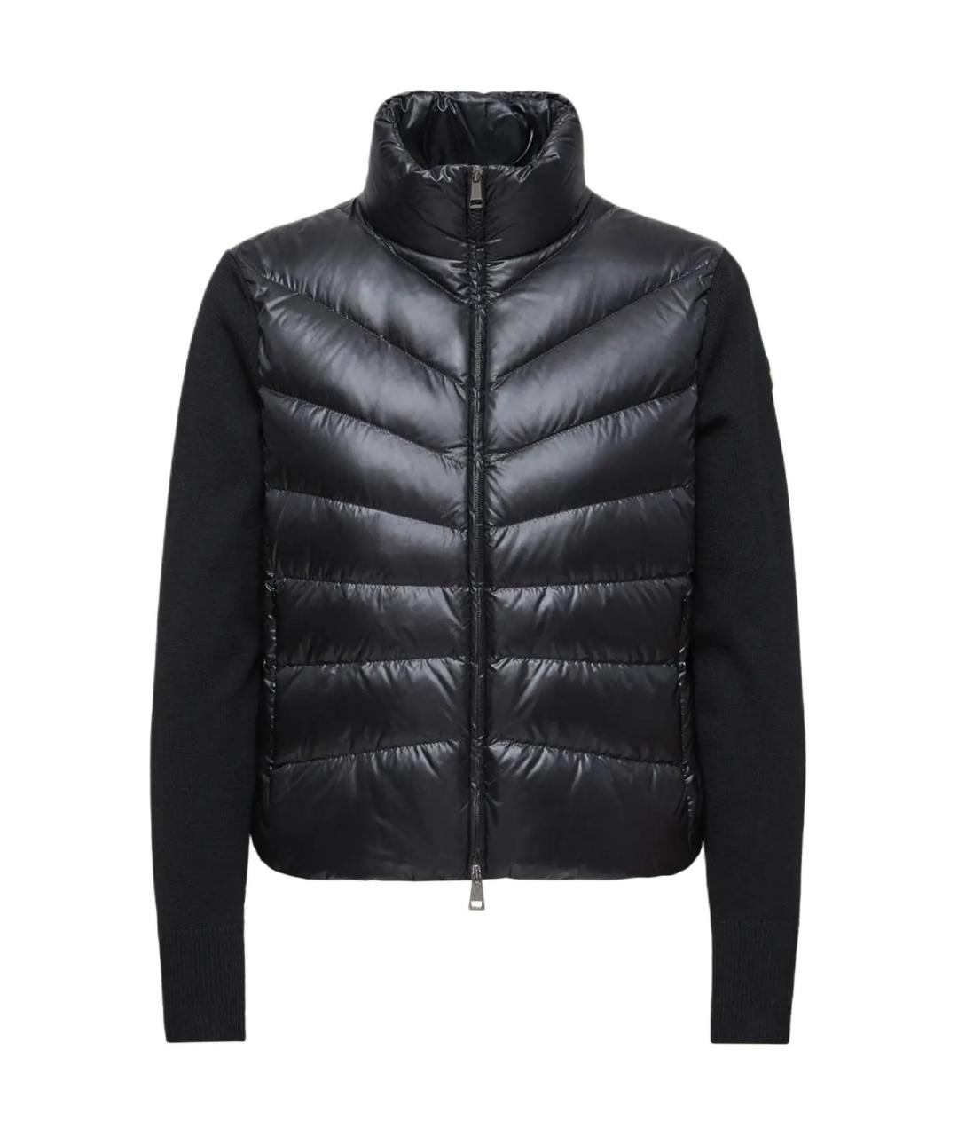MONCLER Черный пуховик, фото 1