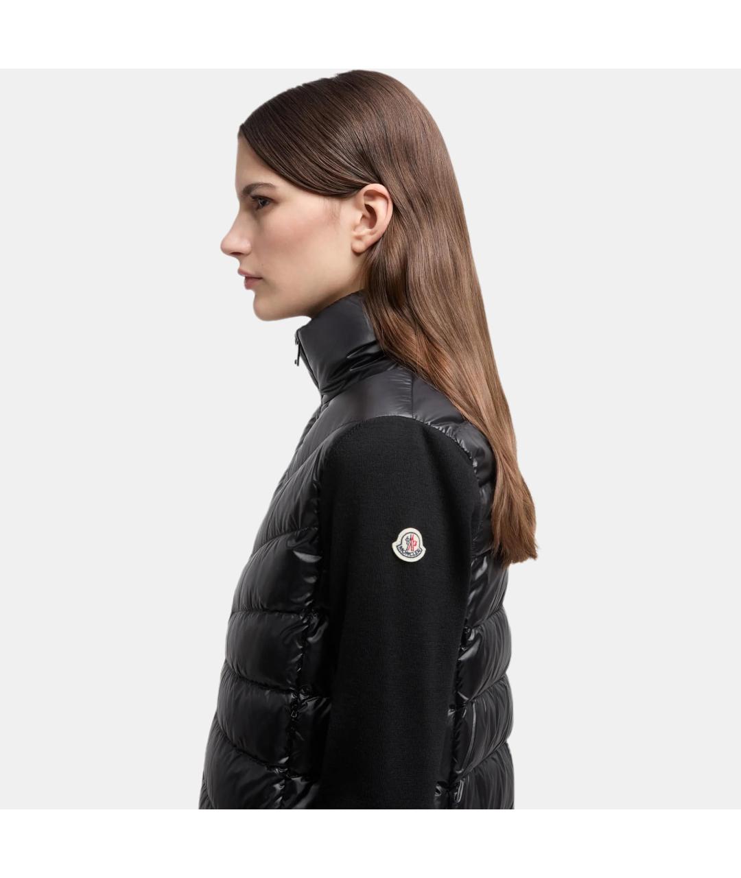 MONCLER Черный пуховик, фото 5