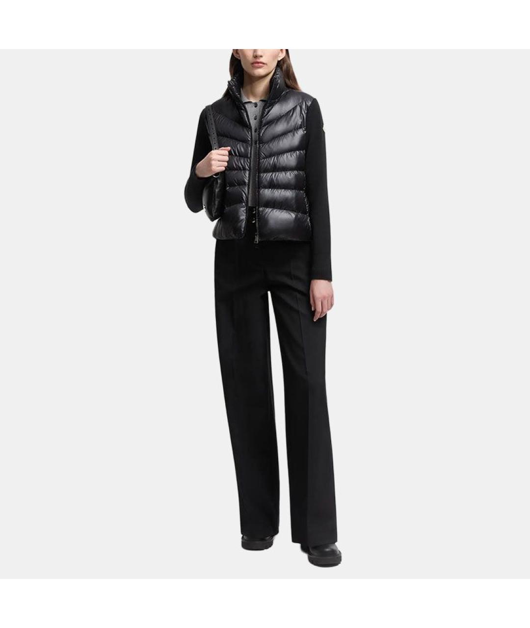 MONCLER Черный пуховик, фото 3