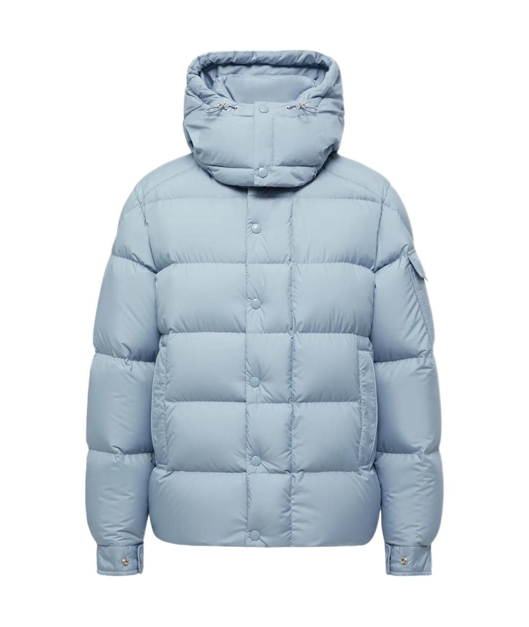 MONCLER Голубой пуховик, фото 1