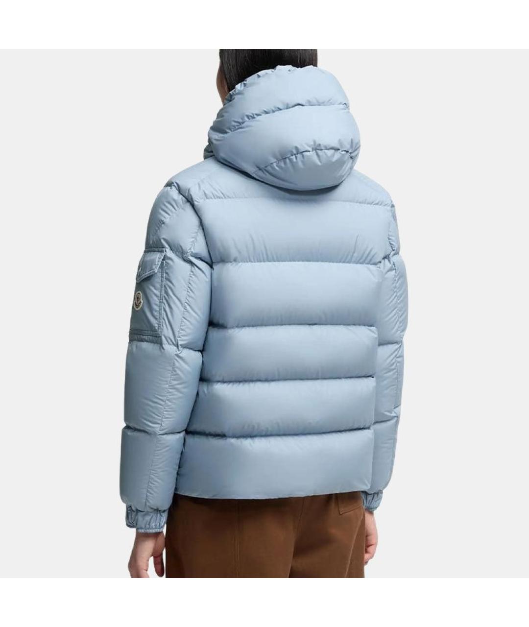 MONCLER Голубой пуховик, фото 4