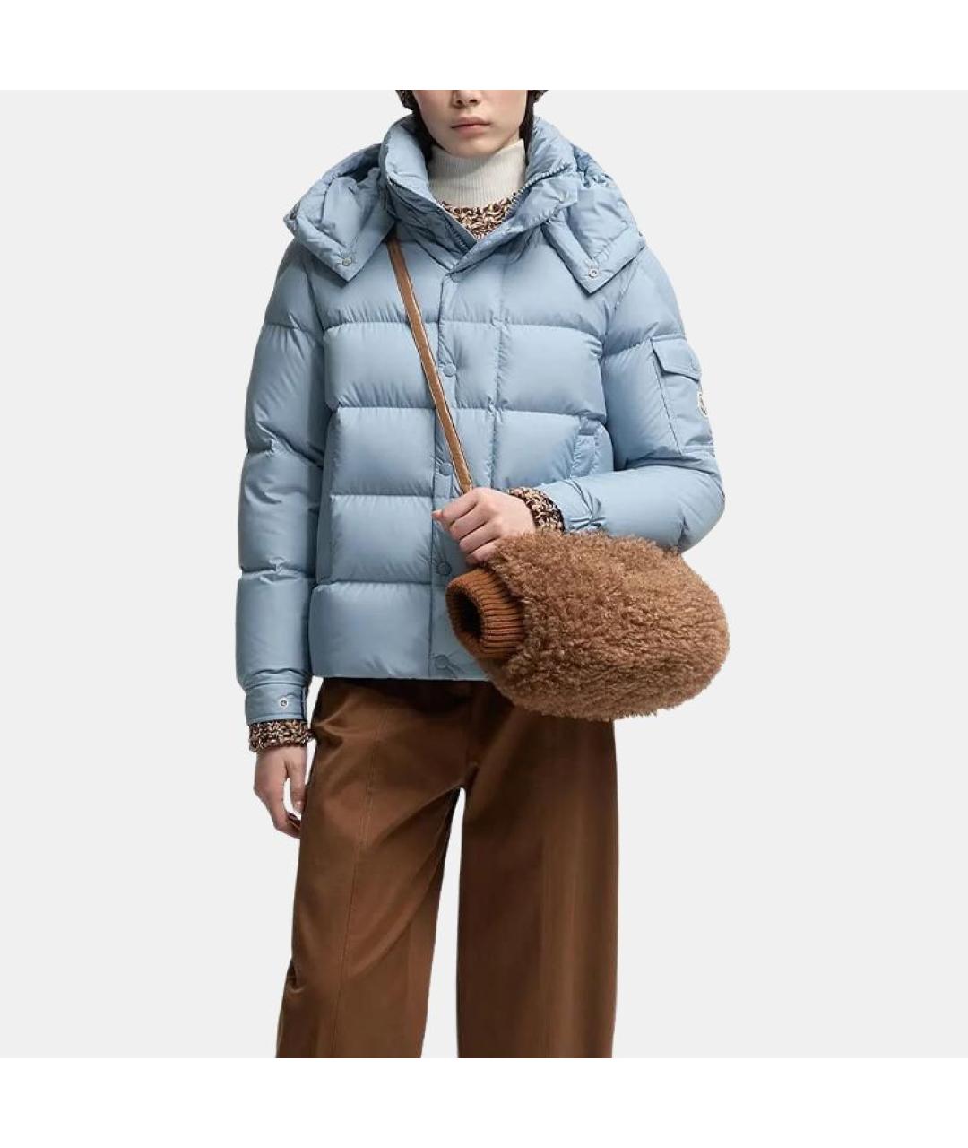 MONCLER Голубой пуховик, фото 3