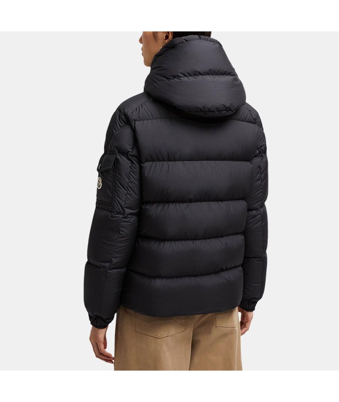 MONCLER Черный пуховик, фото 3