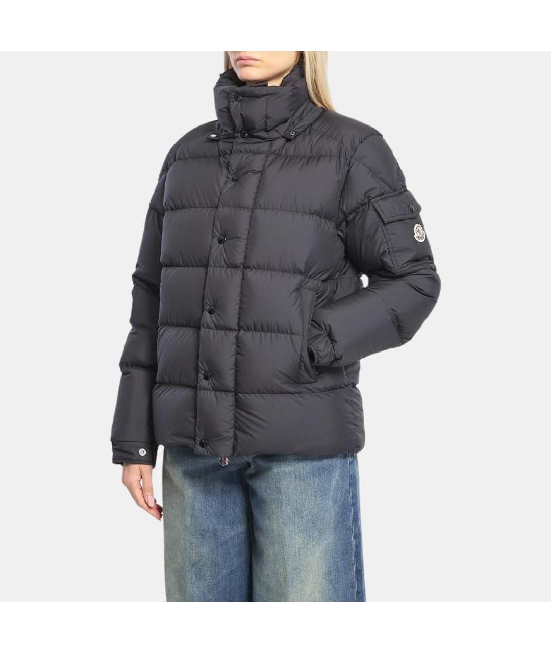 MONCLER Черный пуховик, фото 2