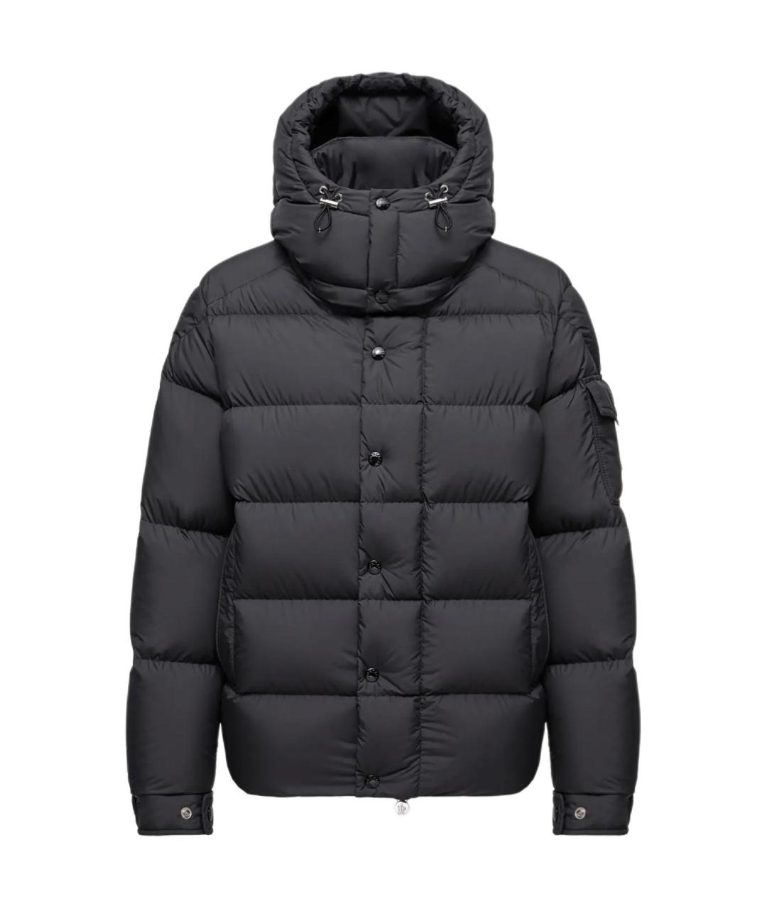 MONCLER Черный пуховик, фото 1
