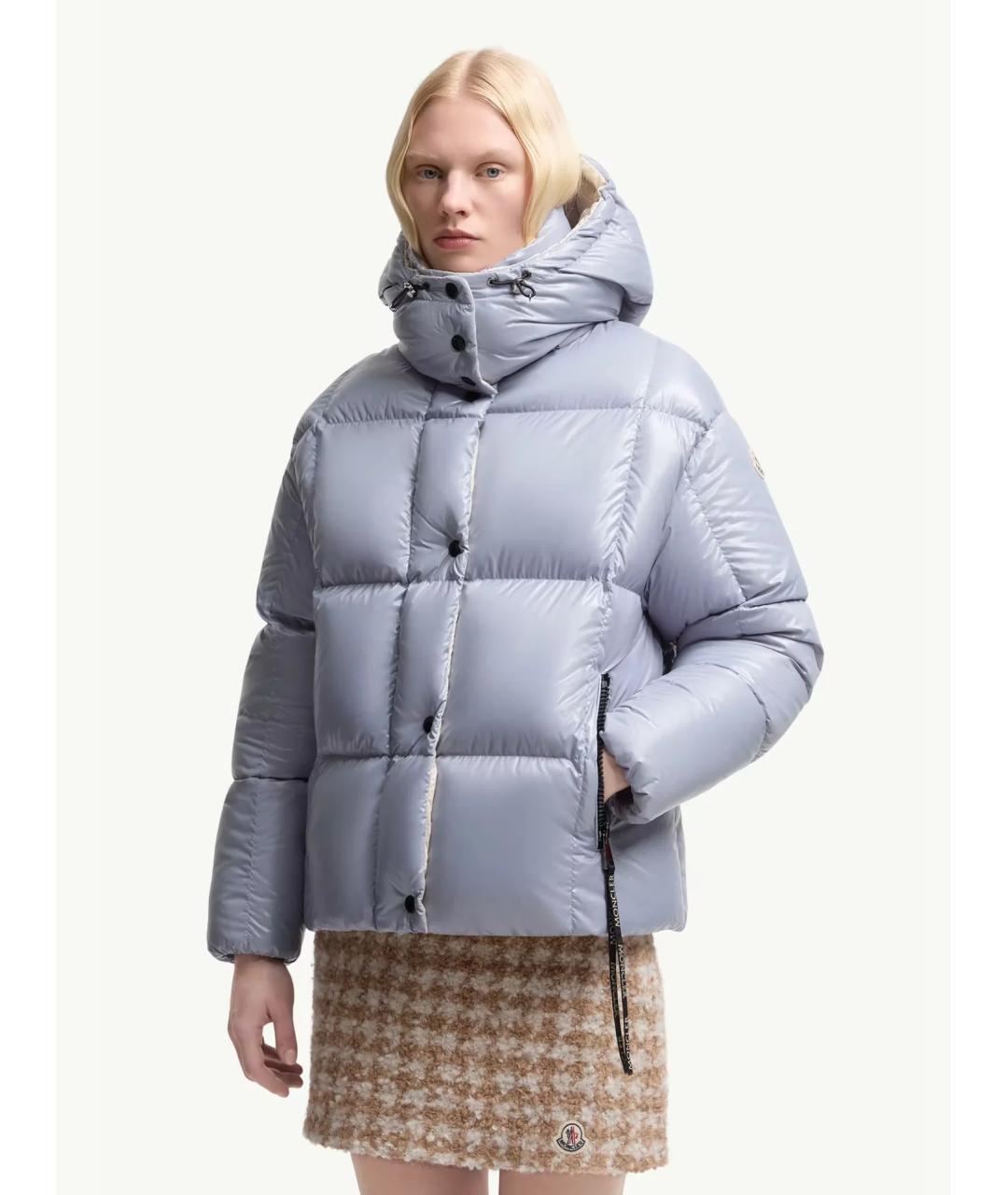 MONCLER Голубая полиамидовая куртка, фото 3