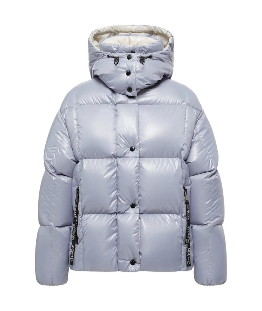 MONCLER Голубая полиамидовая куртка, фото 1
