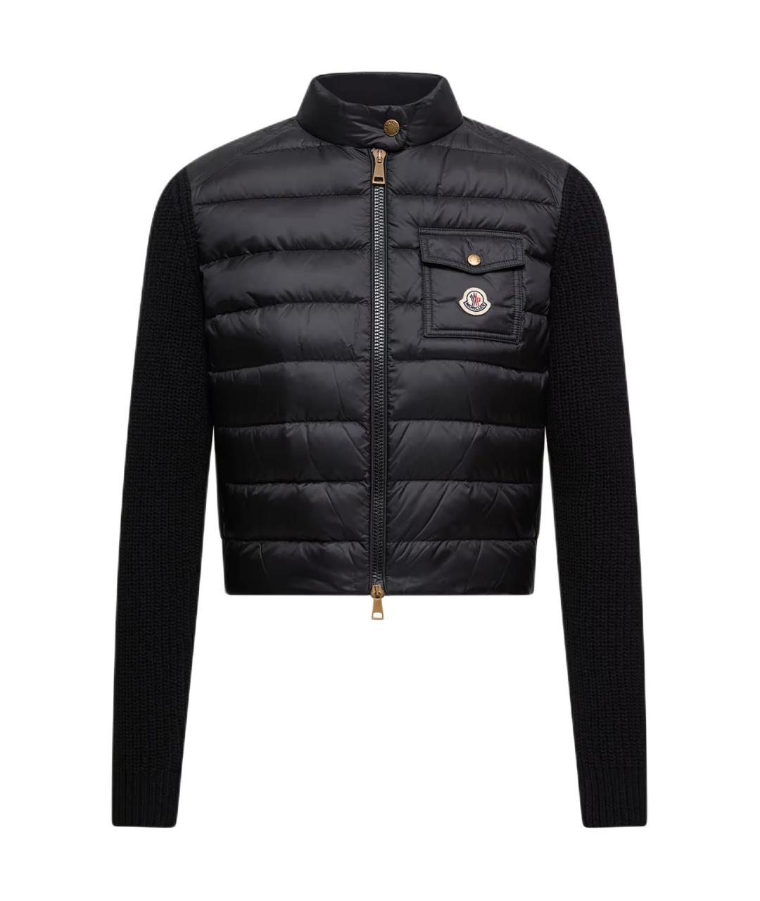 MONCLER Черный пуховик, фото 1