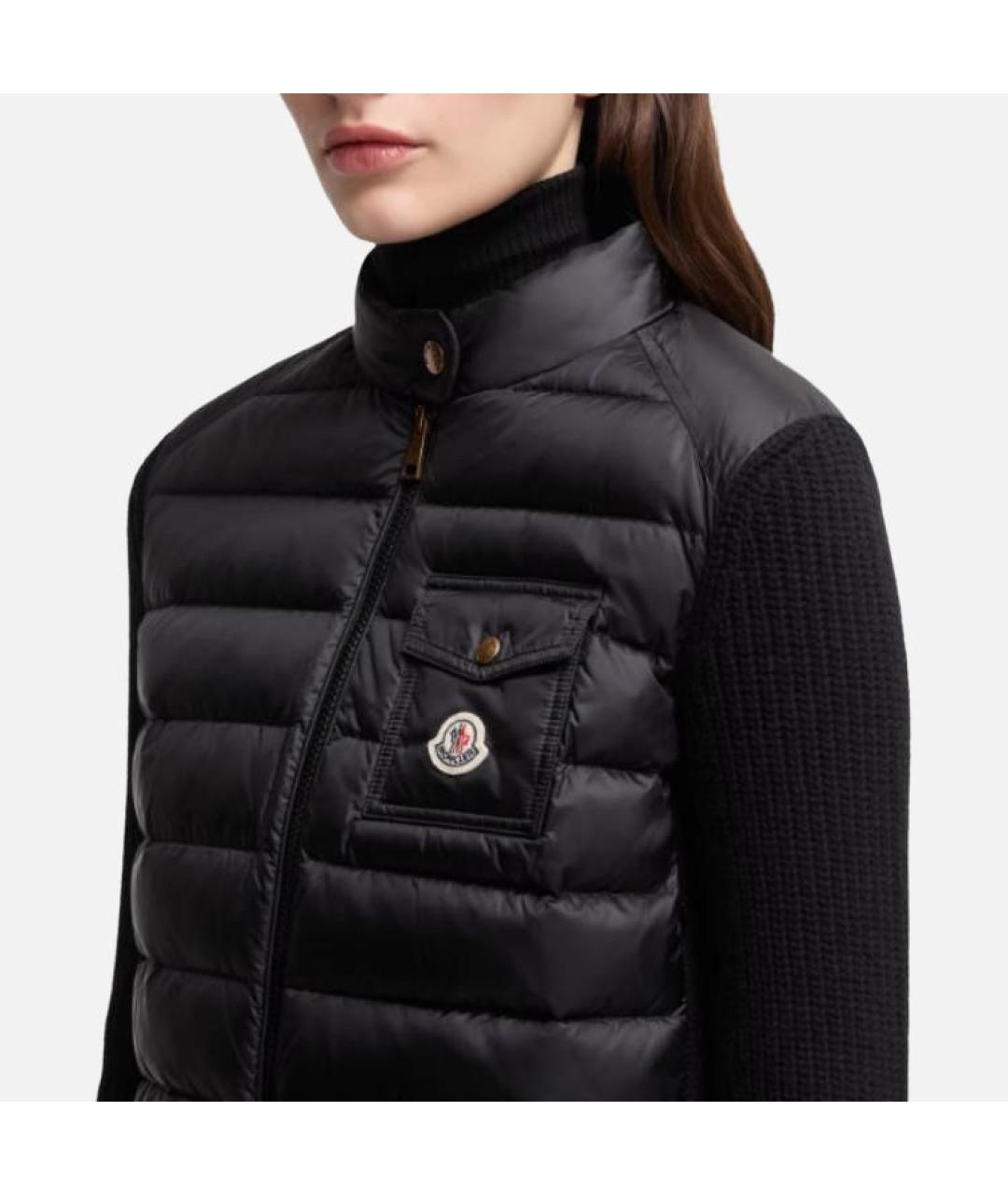 MONCLER Черный пуховик, фото 5