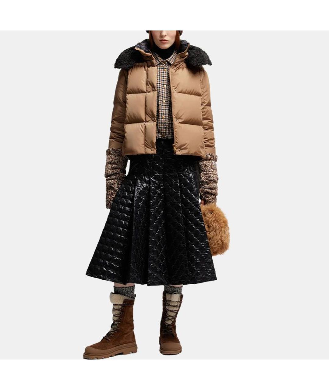 MONCLER Бежевый пуховик, фото 2