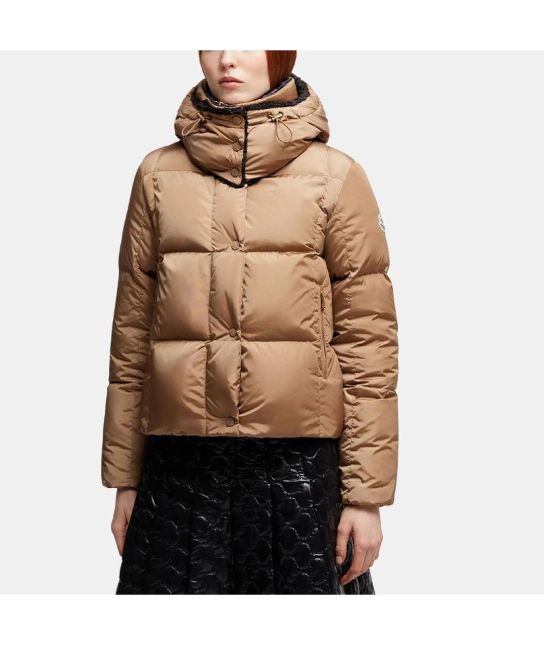MONCLER Бежевый пуховик, фото 3