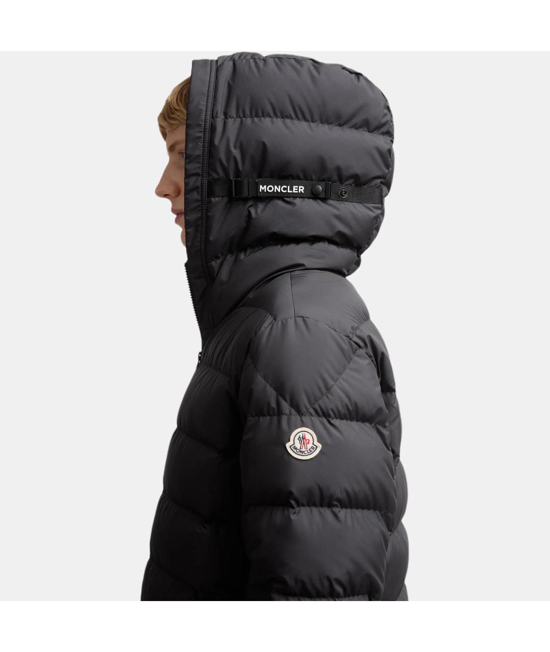 MONCLER Черный пуховик, фото 5