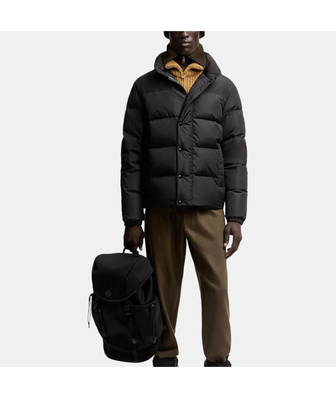 MONCLER Черный пуховик, фото 2