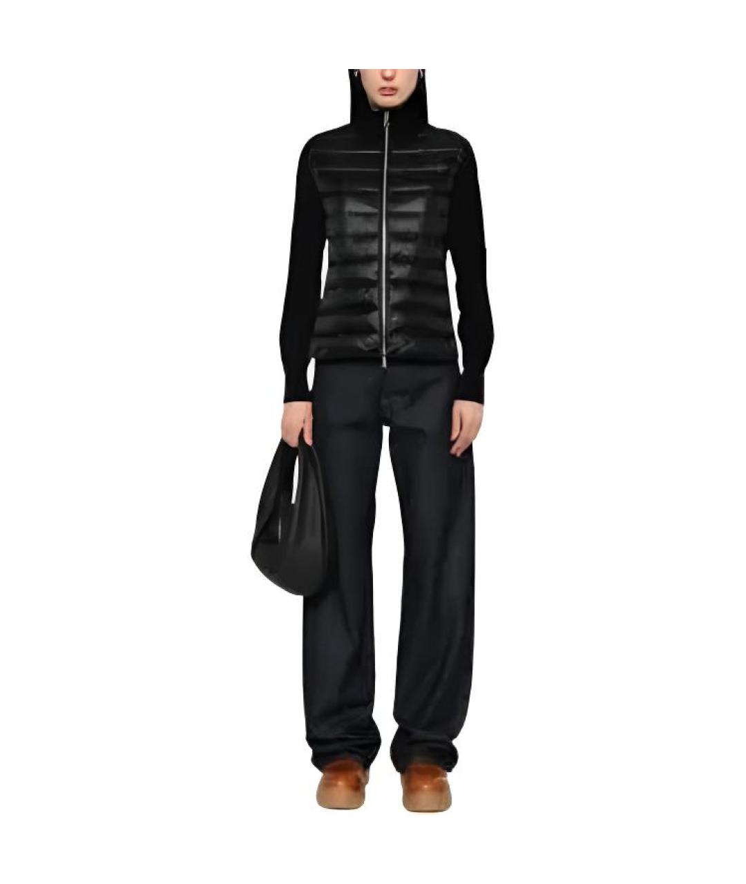 MONCLER Черный пуховик, фото 2