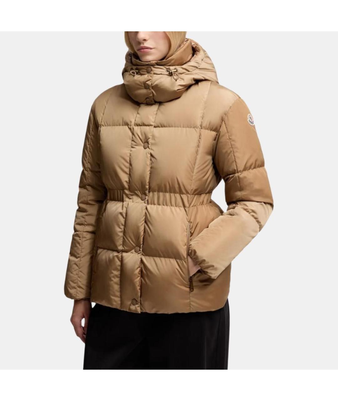 MONCLER Бежевый пуховик, фото 4