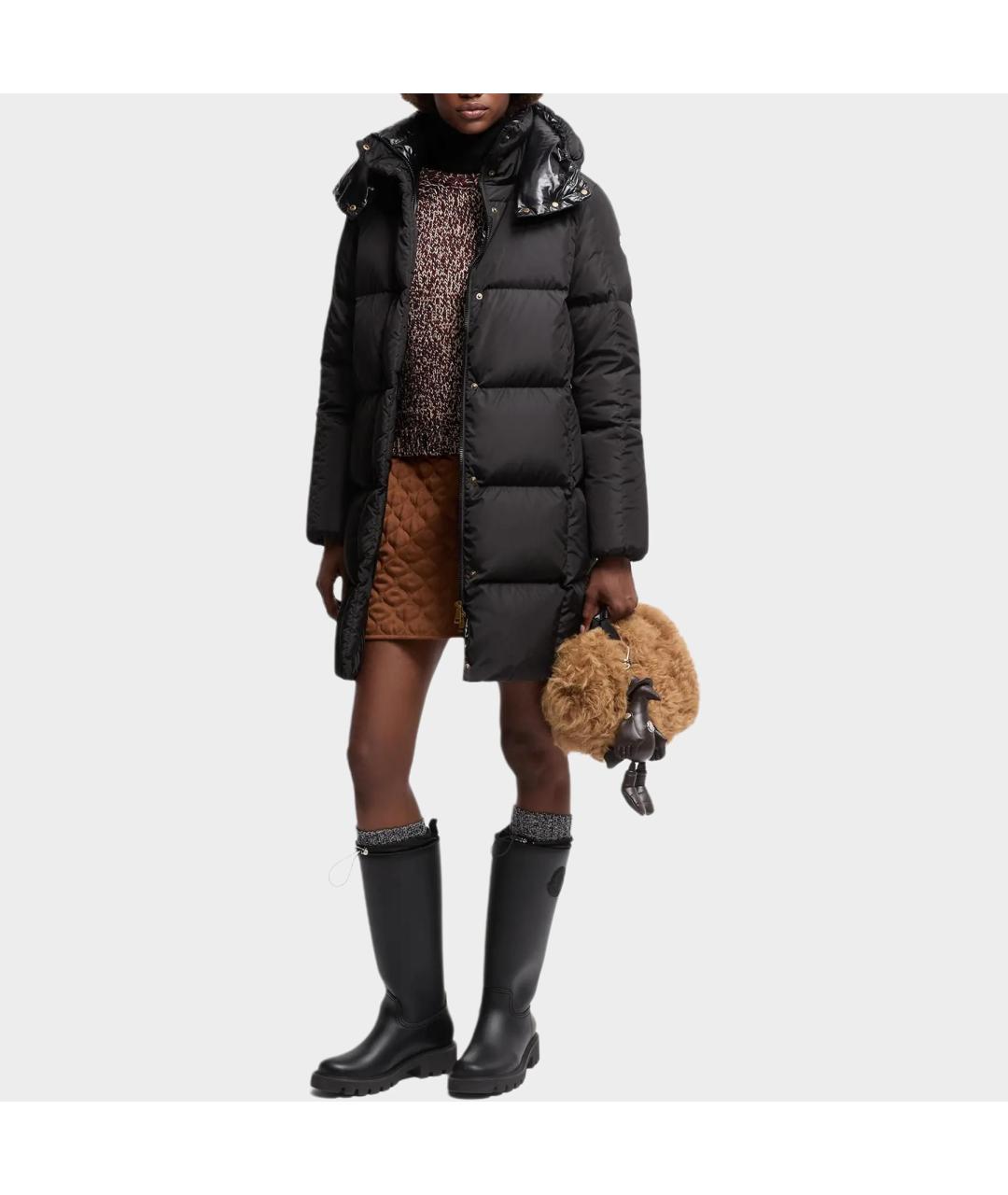 MONCLER Черный пуховик, фото 3