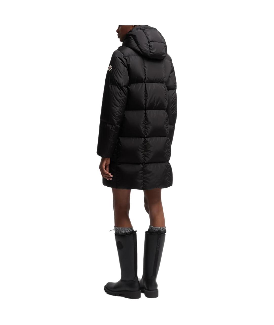 MONCLER Черный пуховик, фото 4