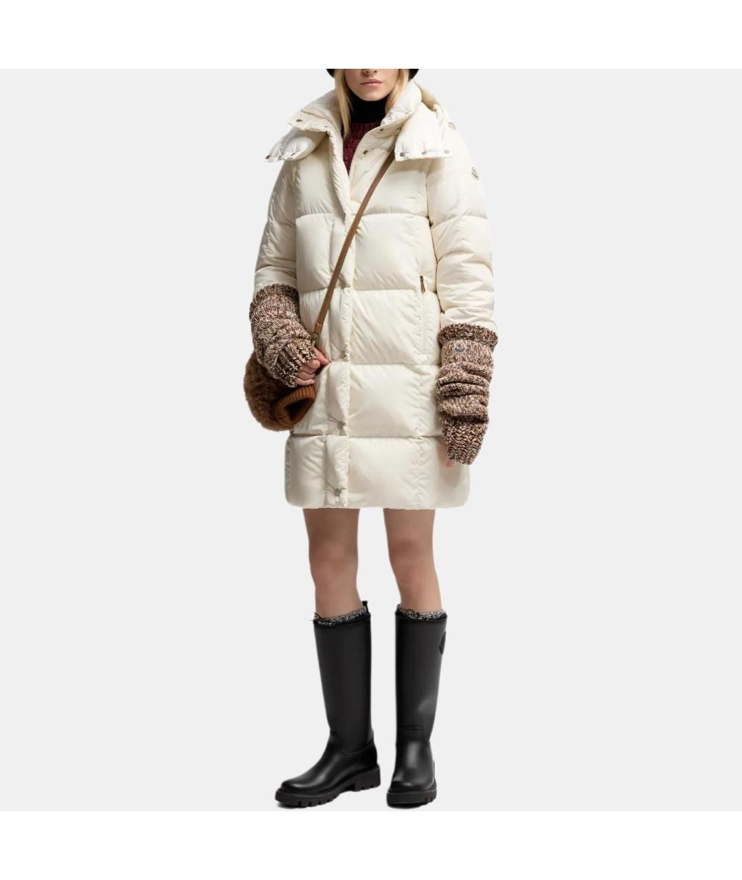 MONCLER Белый пуховик, фото 5