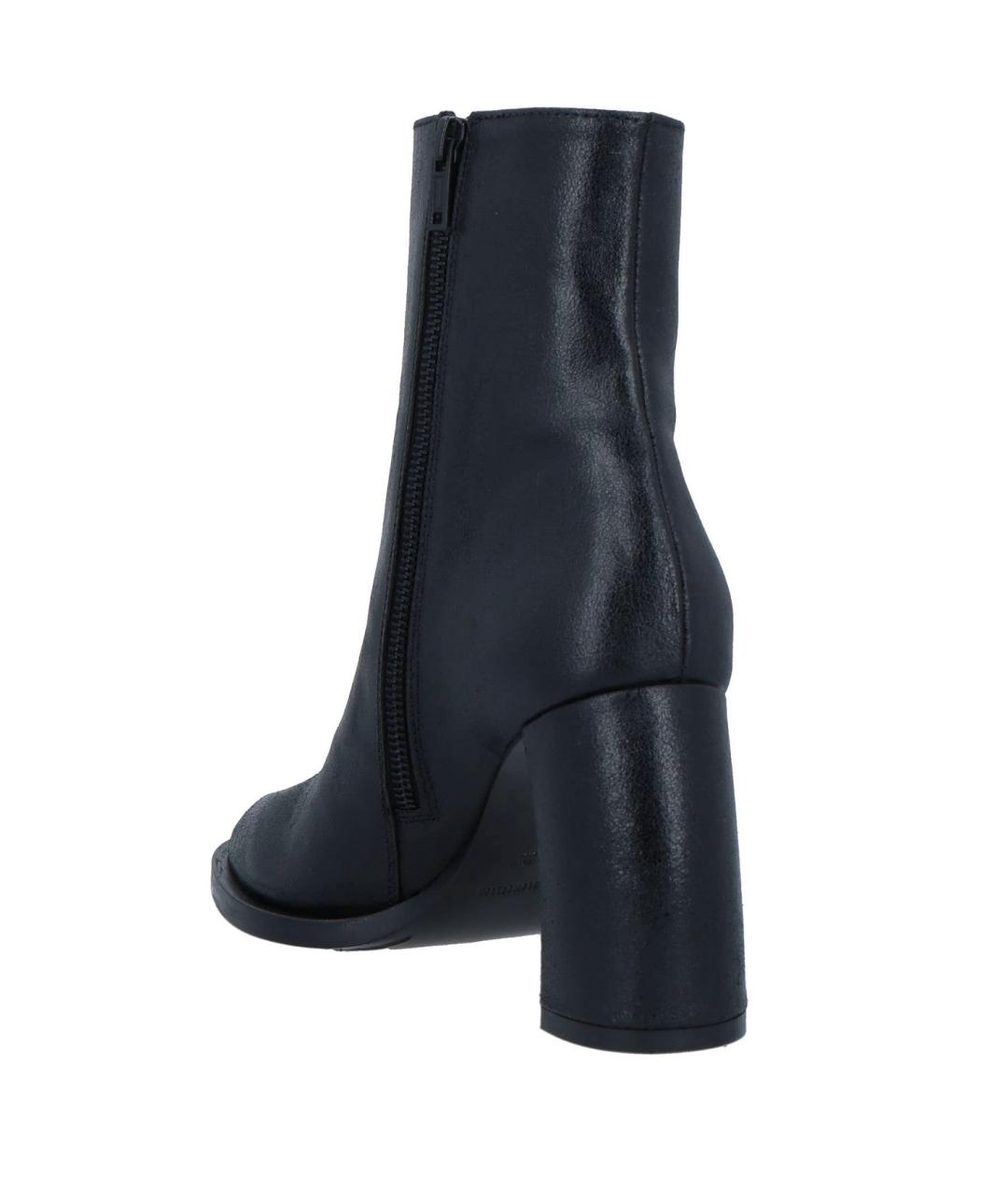 ANN DEMEULEMEESTER Черные кожаные ботильоны, фото 4