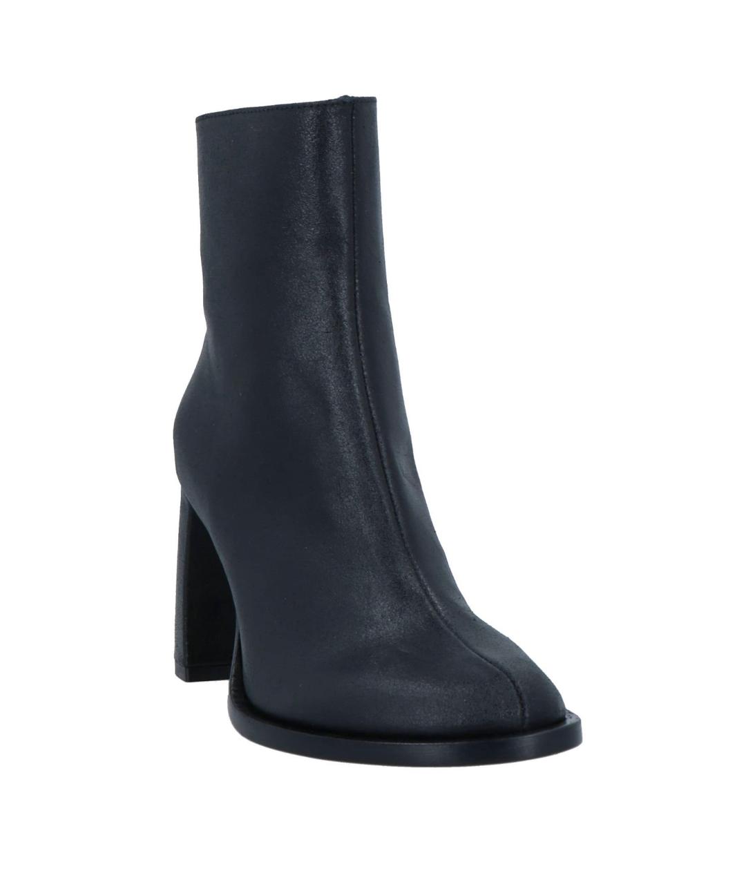 ANN DEMEULEMEESTER Черные кожаные ботильоны, фото 2