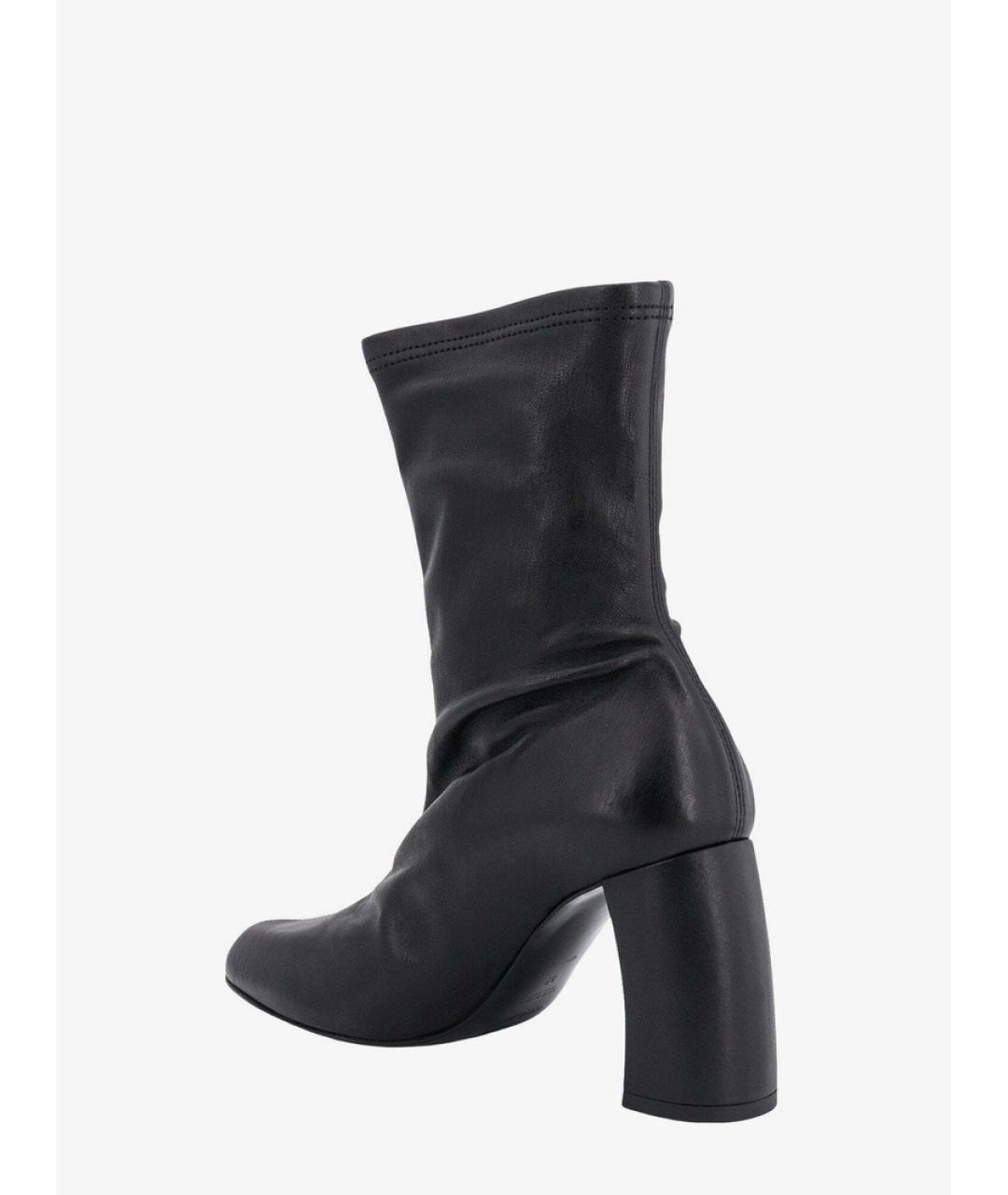 ANN DEMEULEMEESTER Черные кожаные ботильоны, фото 7