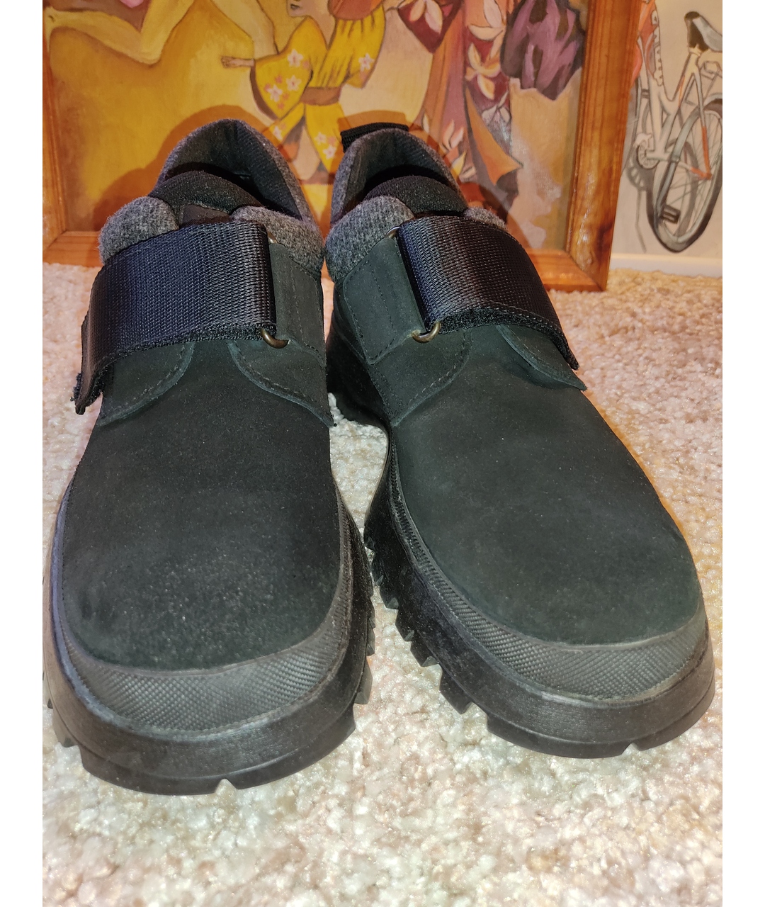 PRADA Черные замшевые низкие ботинки, фото 2
