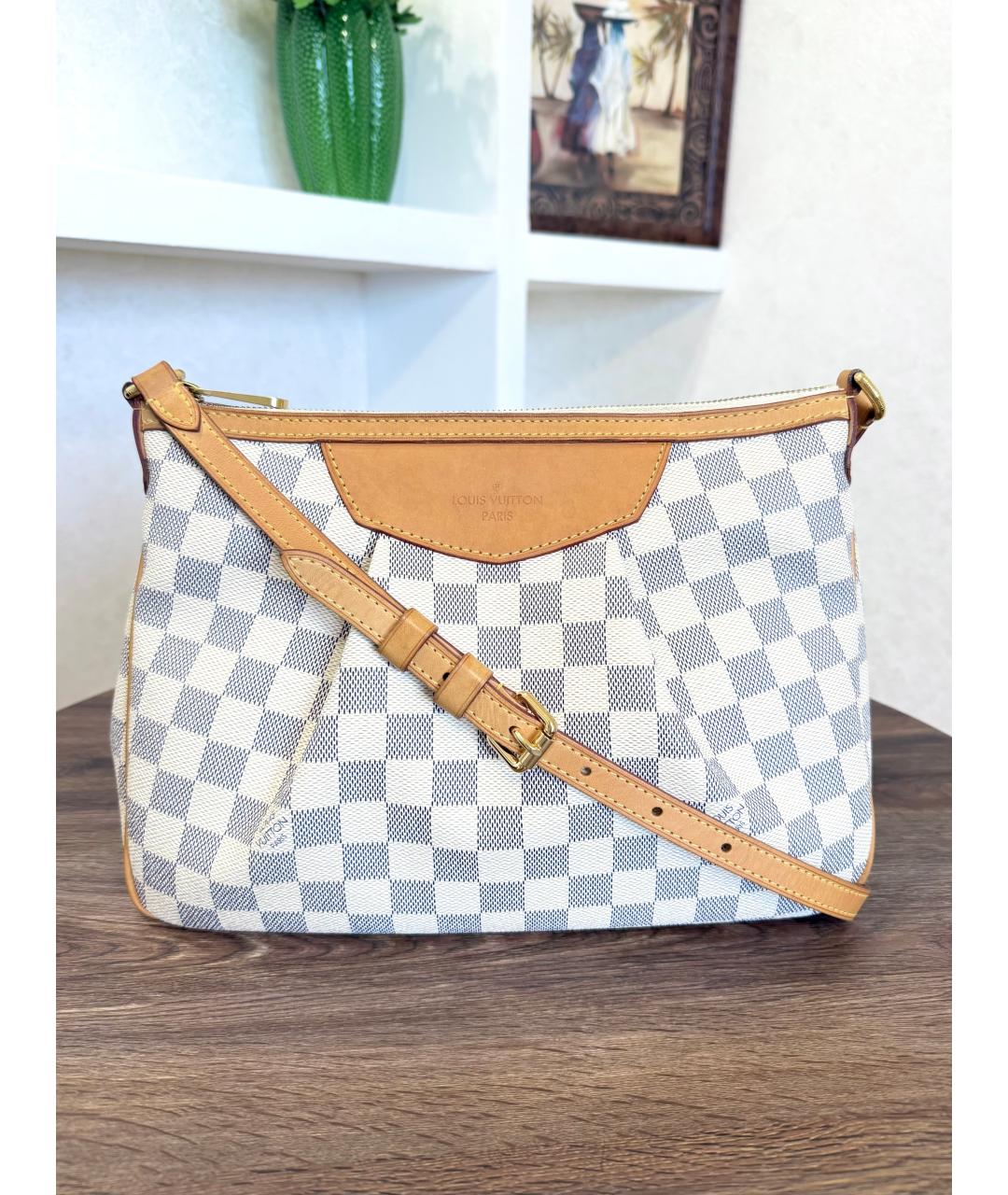 LOUIS VUITTON Белая кожаная сумка через плечо, фото 3
