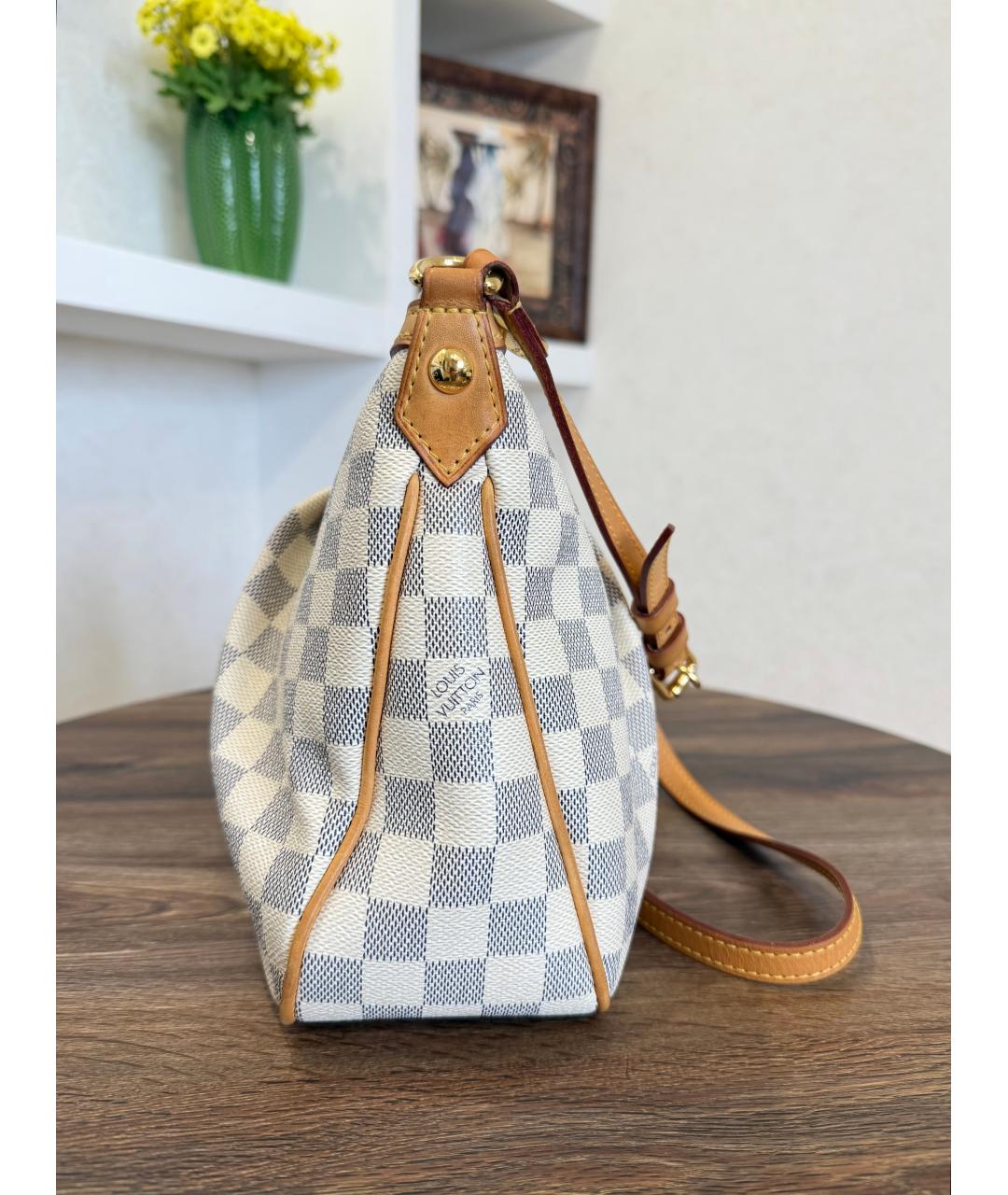 LOUIS VUITTON Белая кожаная сумка через плечо, фото 8
