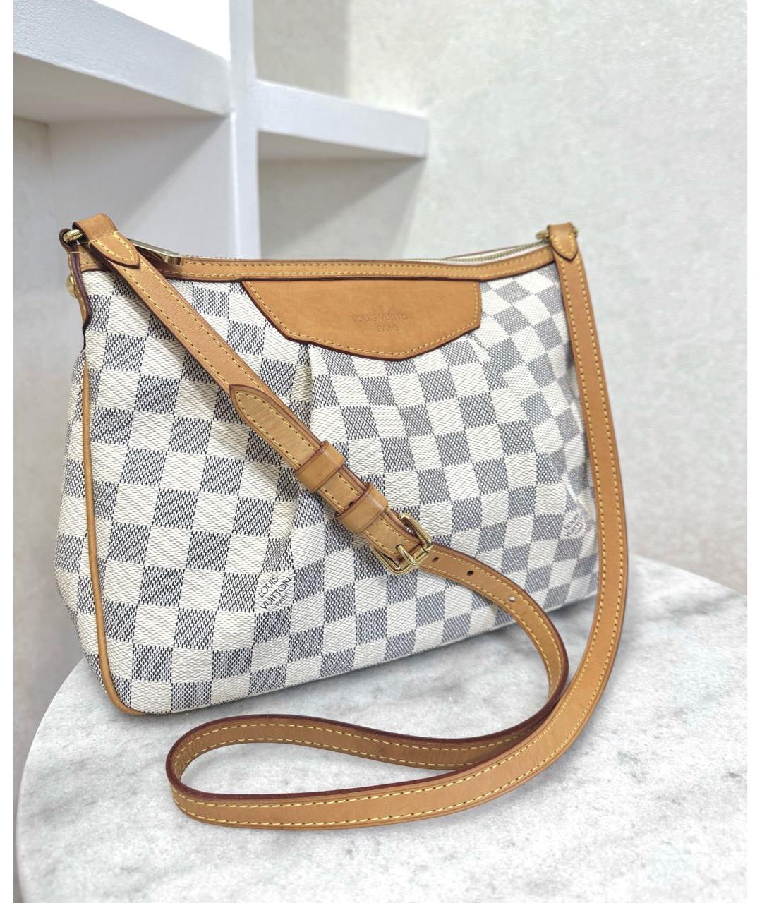 LOUIS VUITTON Белая кожаная сумка через плечо, фото 4