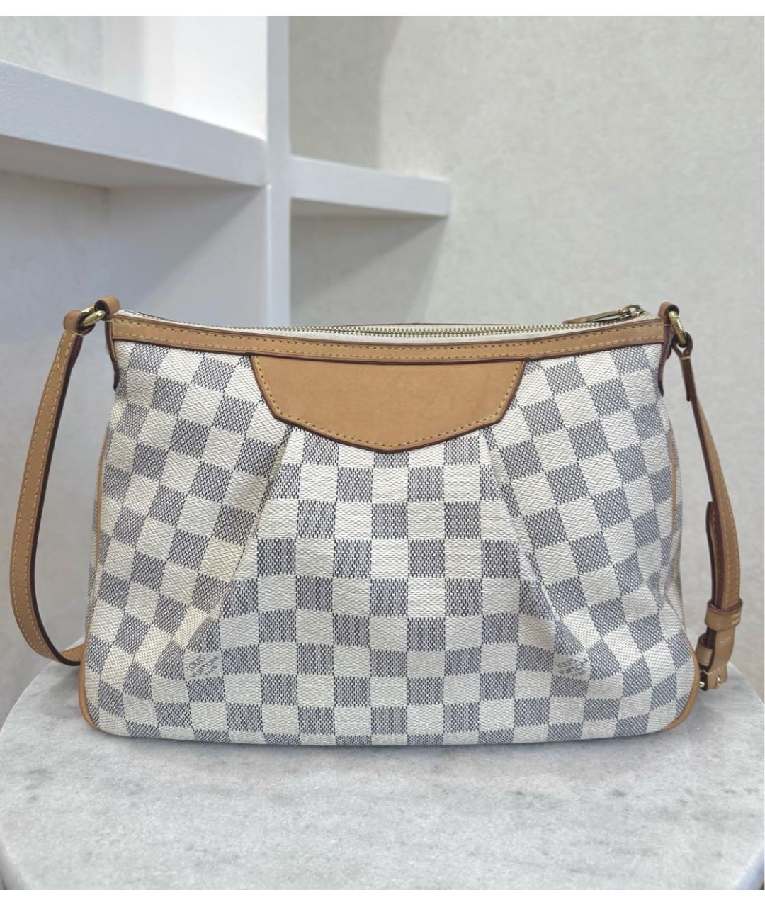 LOUIS VUITTON Белая кожаная сумка через плечо, фото 6