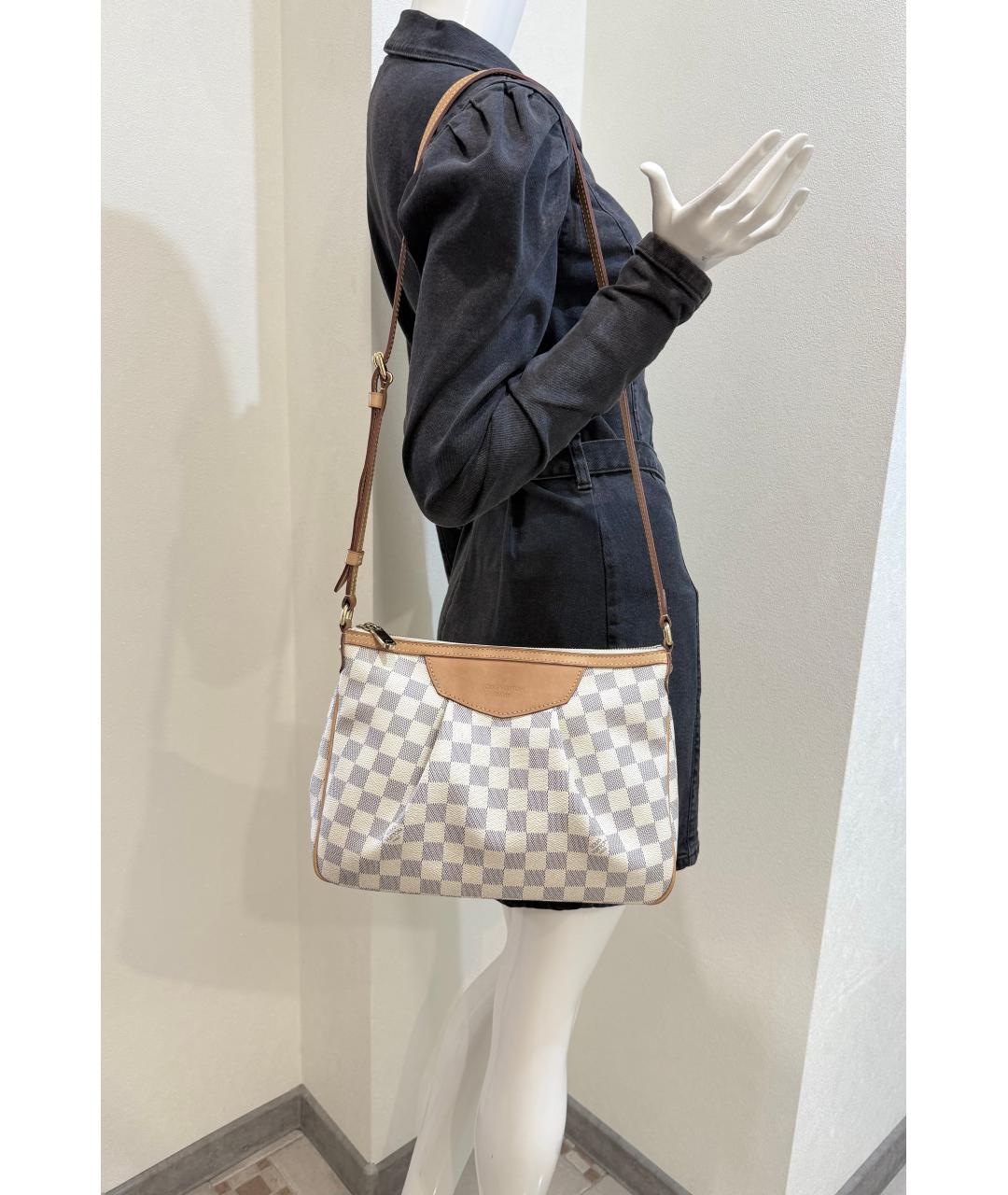 LOUIS VUITTON Белая кожаная сумка через плечо, фото 5