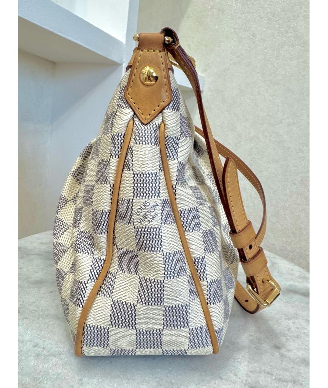 LOUIS VUITTON Белая кожаная сумка через плечо, фото 8