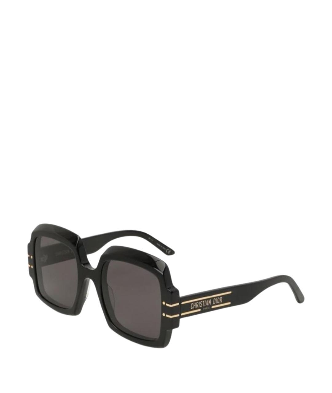 CHRISTIAN DIOR Черные пластиковые солнцезащитные очки, фото 1