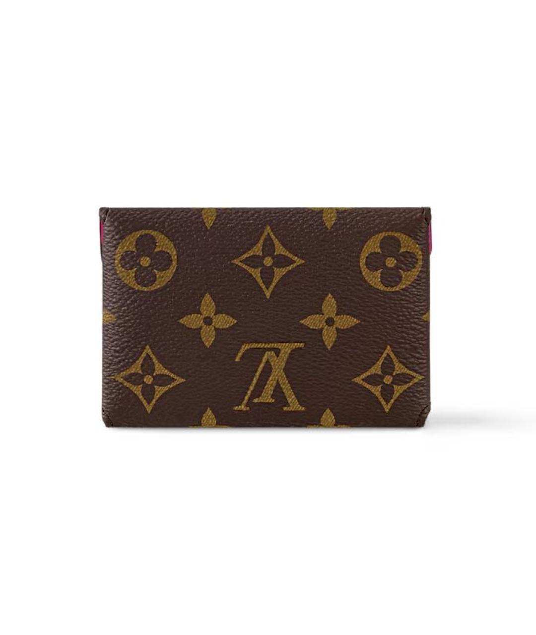 LOUIS VUITTON Коричневый кожаный кардхолдер, фото 4