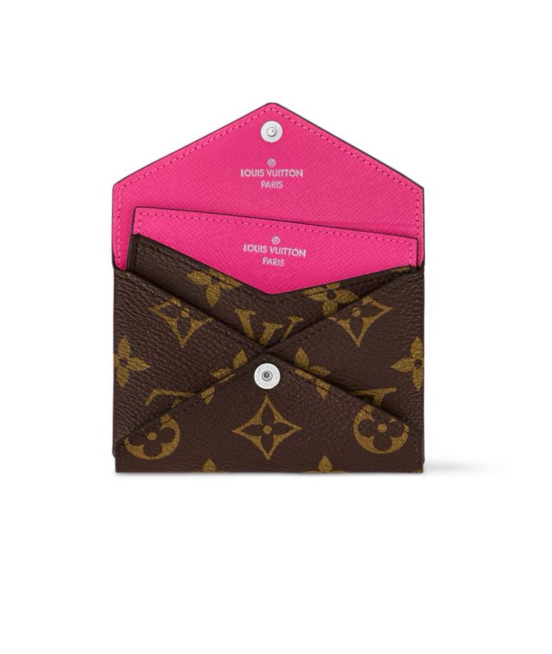 LOUIS VUITTON Коричневый кожаный кардхолдер, фото 3