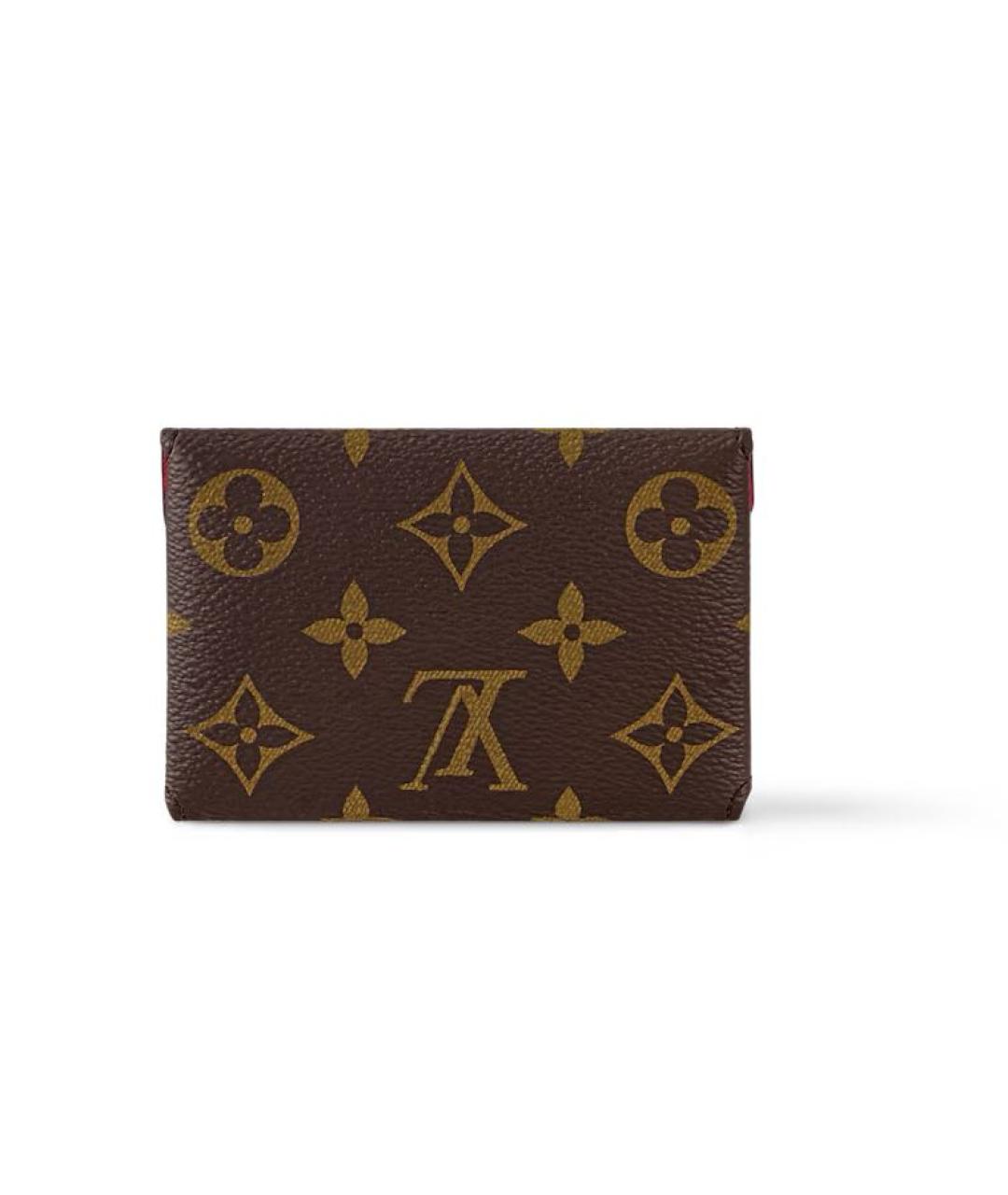 LOUIS VUITTON Коричневый кожаный кардхолдер, фото 4