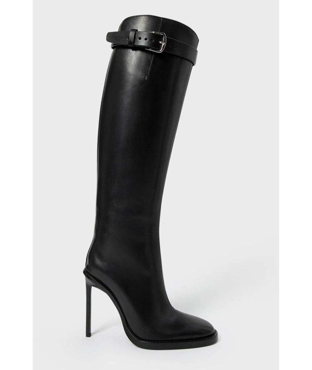 ANN DEMEULEMEESTER Черные кожаные сапоги, фото 5