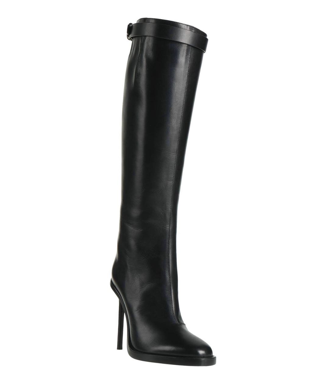 ANN DEMEULEMEESTER Черные кожаные сапоги, фото 8