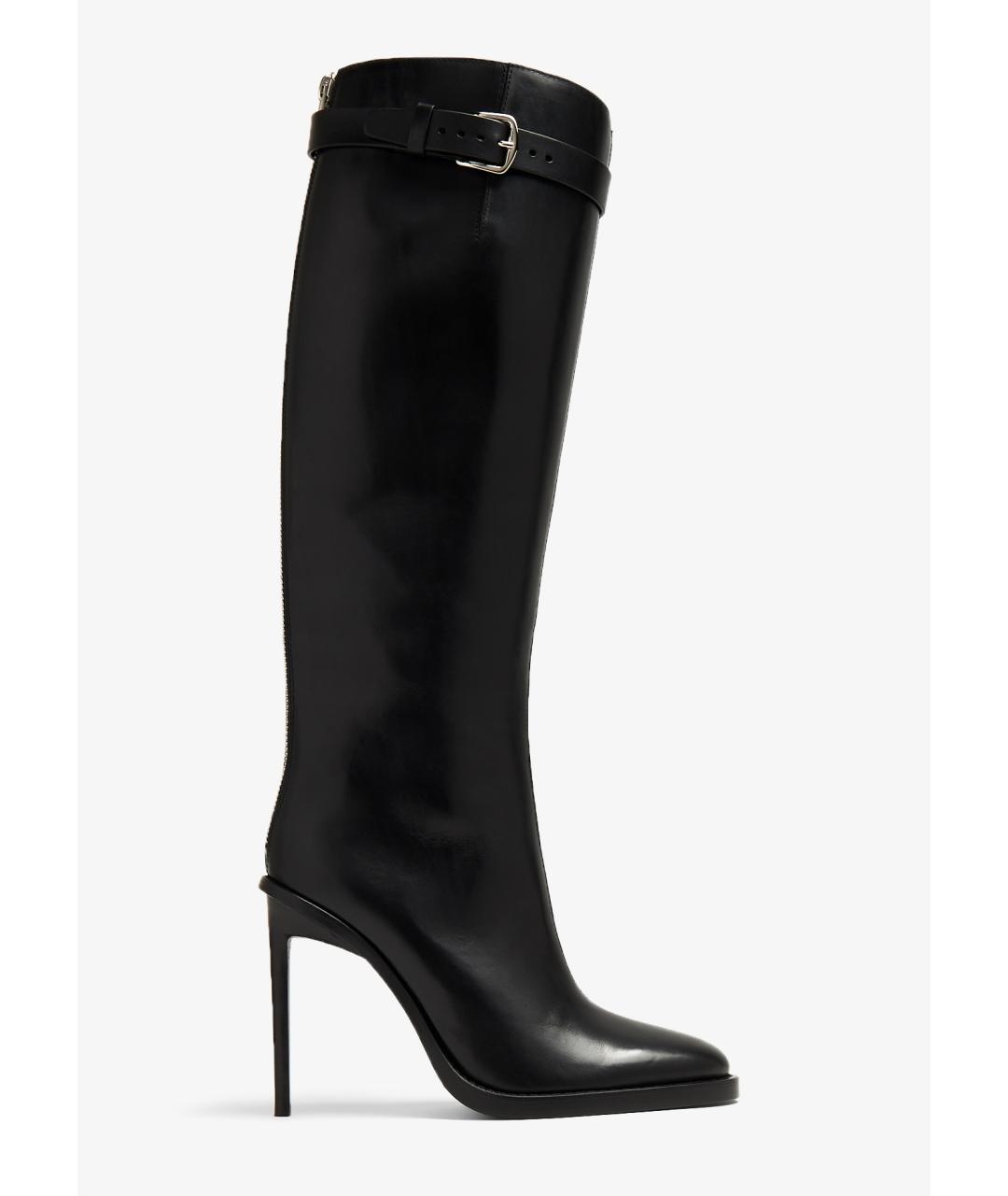 ANN DEMEULEMEESTER Черные кожаные сапоги, фото 10