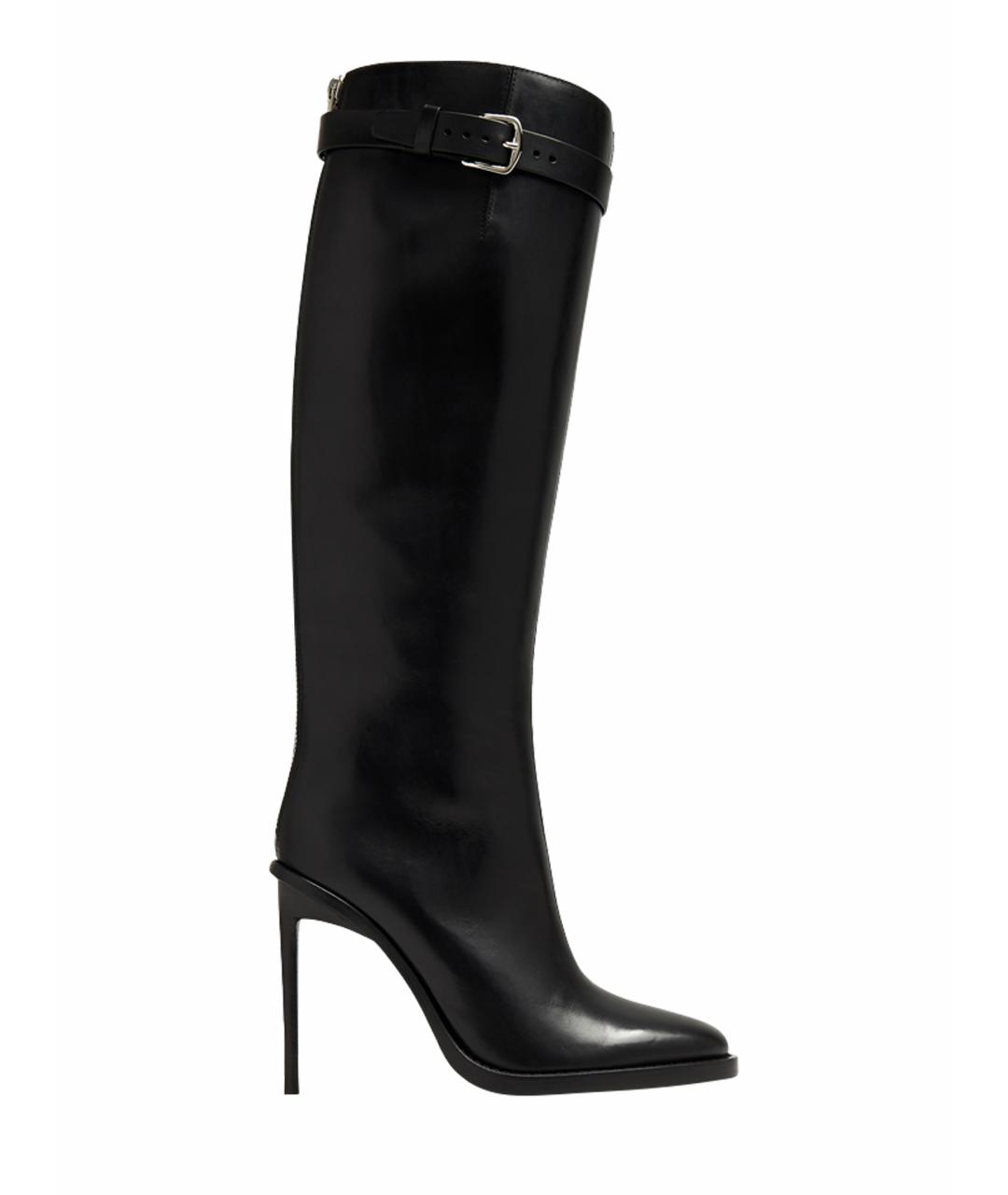 ANN DEMEULEMEESTER Черные кожаные сапоги, фото 1