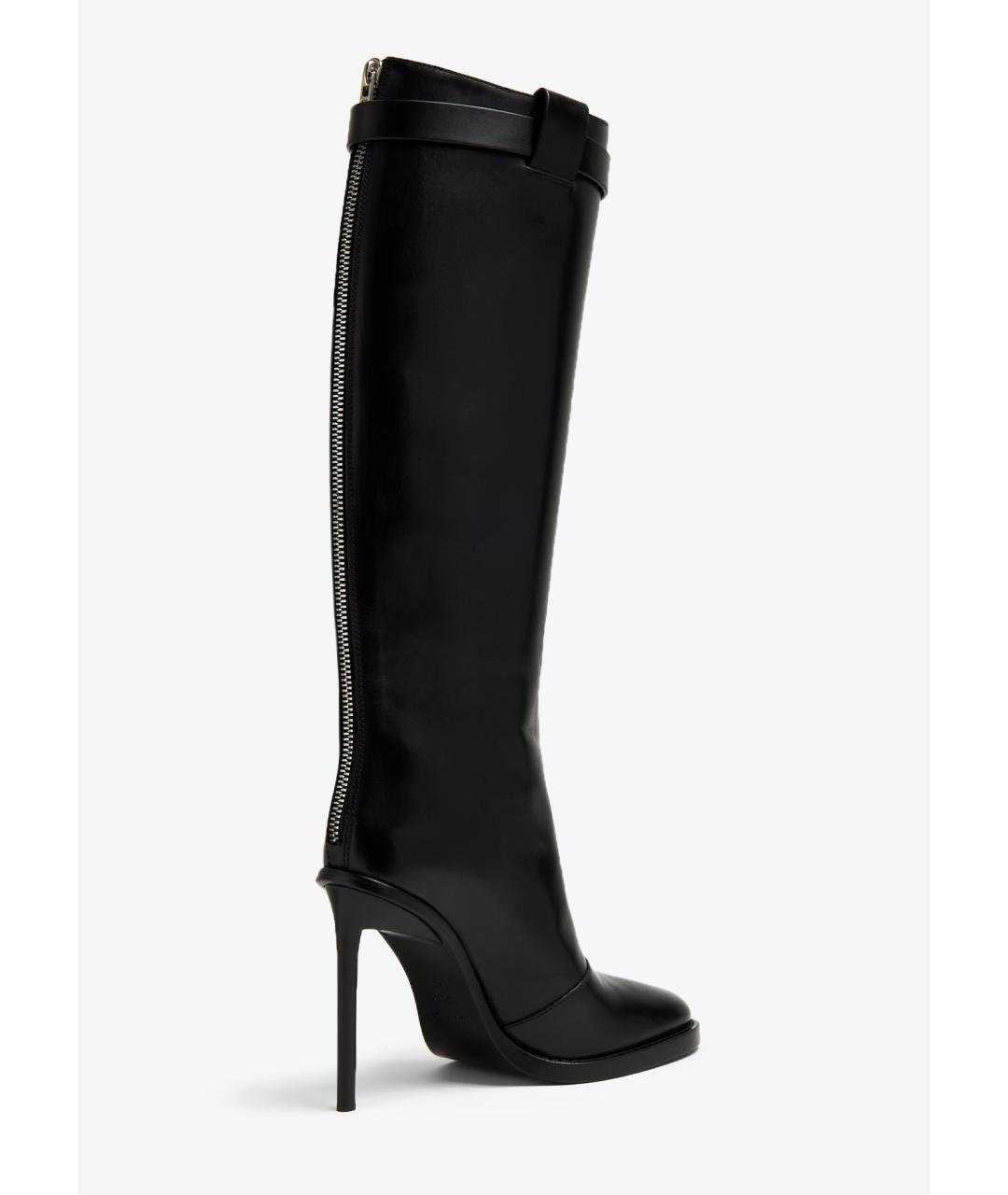 ANN DEMEULEMEESTER Черные кожаные сапоги, фото 3